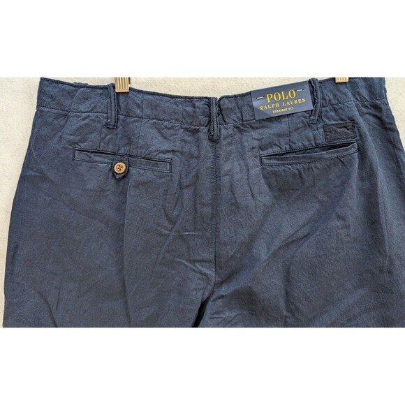 Polo Ralph Lauren Shorts Mens 35 Classic Fit Linen Blend Flat Front Chino - Picture 5 of 6